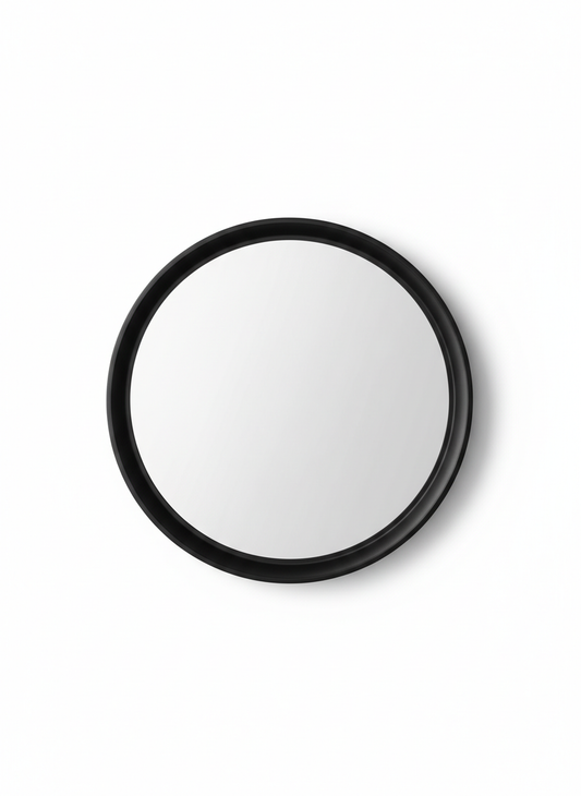 Black Circular Wall Mirror