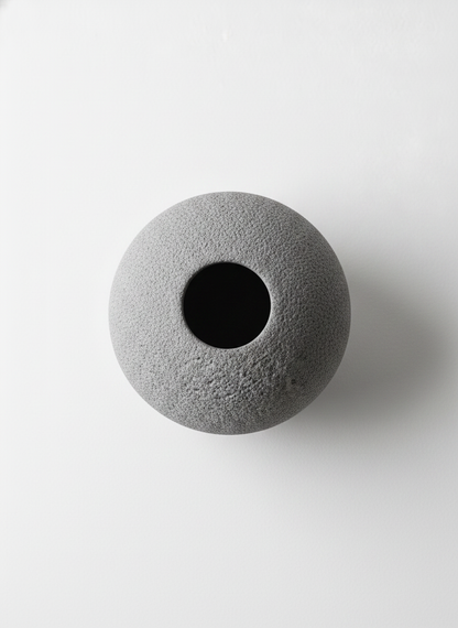 Gray Stone Round Vase